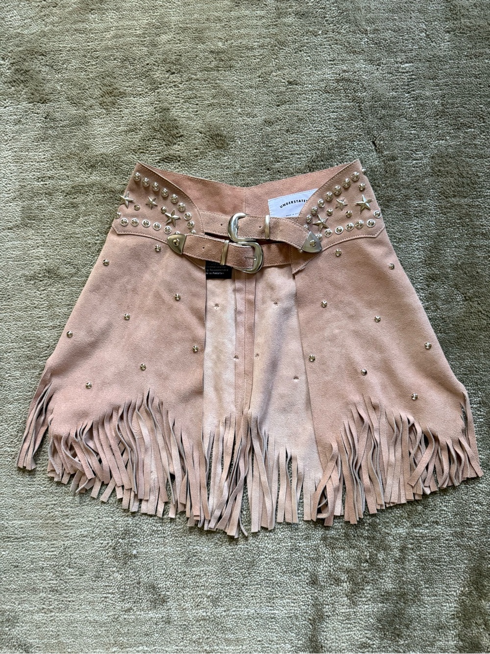 Understated Leather Blush Pink Chapskirt, XS
